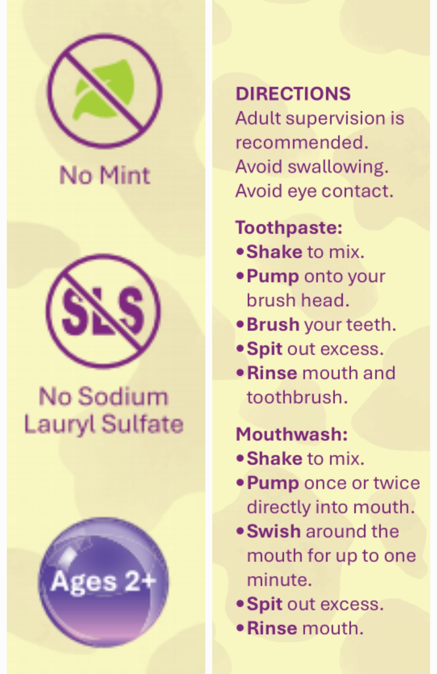 Foam Toothpaste for Kids - NO MINT!